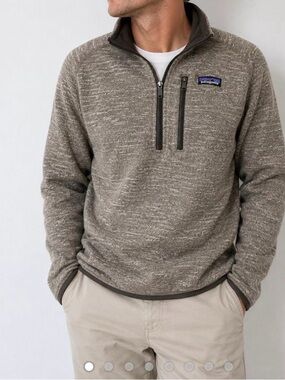 Patagonia 3/4 zip brown pullover sweater sz Large